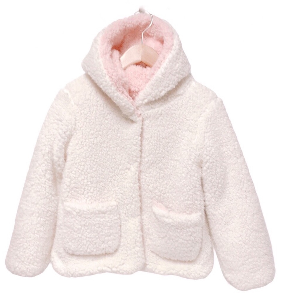 Me Jane Two Tone Plush Sherpa Girls Jacket